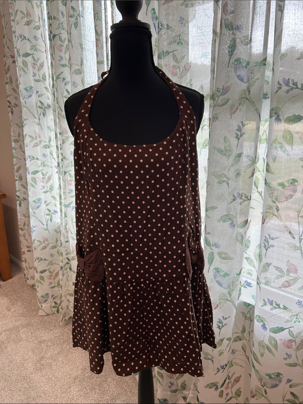 Brown Polka Dot Halter jumpsuit - Women's